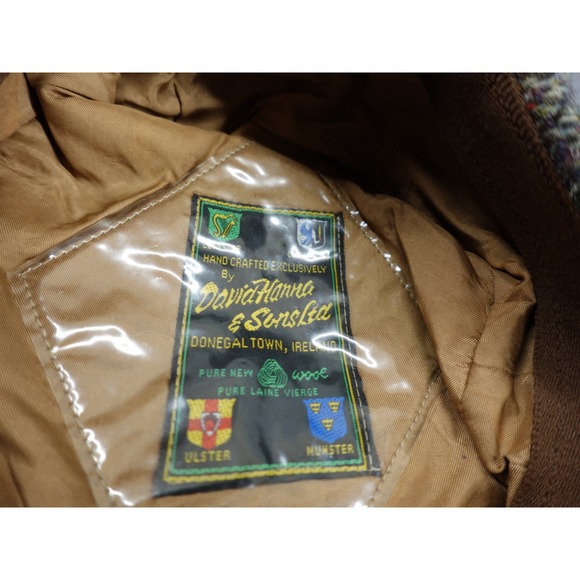 David Hanna & Sons Ltd Flat Cap Mens M Multicolor Donegal Tweed Wool Ireland - Picture 8 of 8